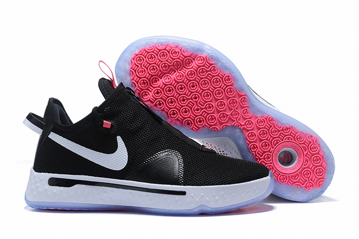 Nike PG 4 Men Shoes Black White Pink